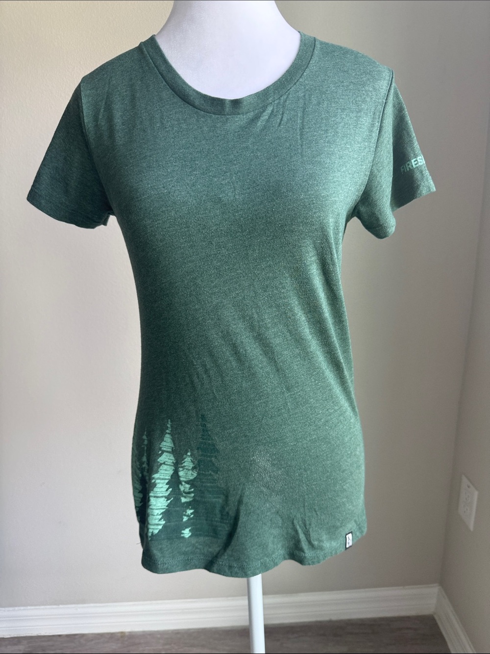Fireside Pine Women's Short Sleeve Tee with Tree Graphic
